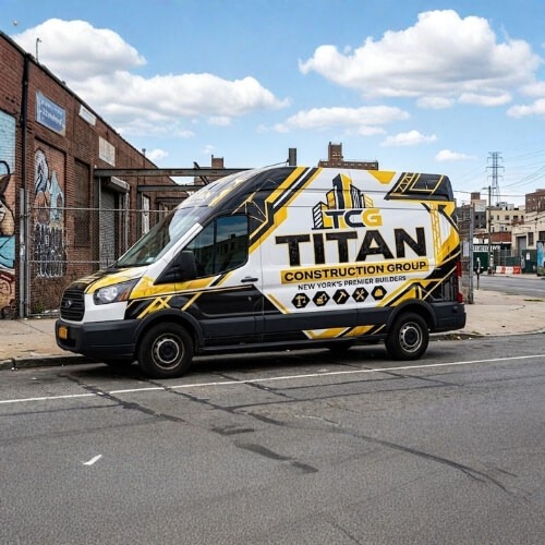 Construction vehicle wrap nyc