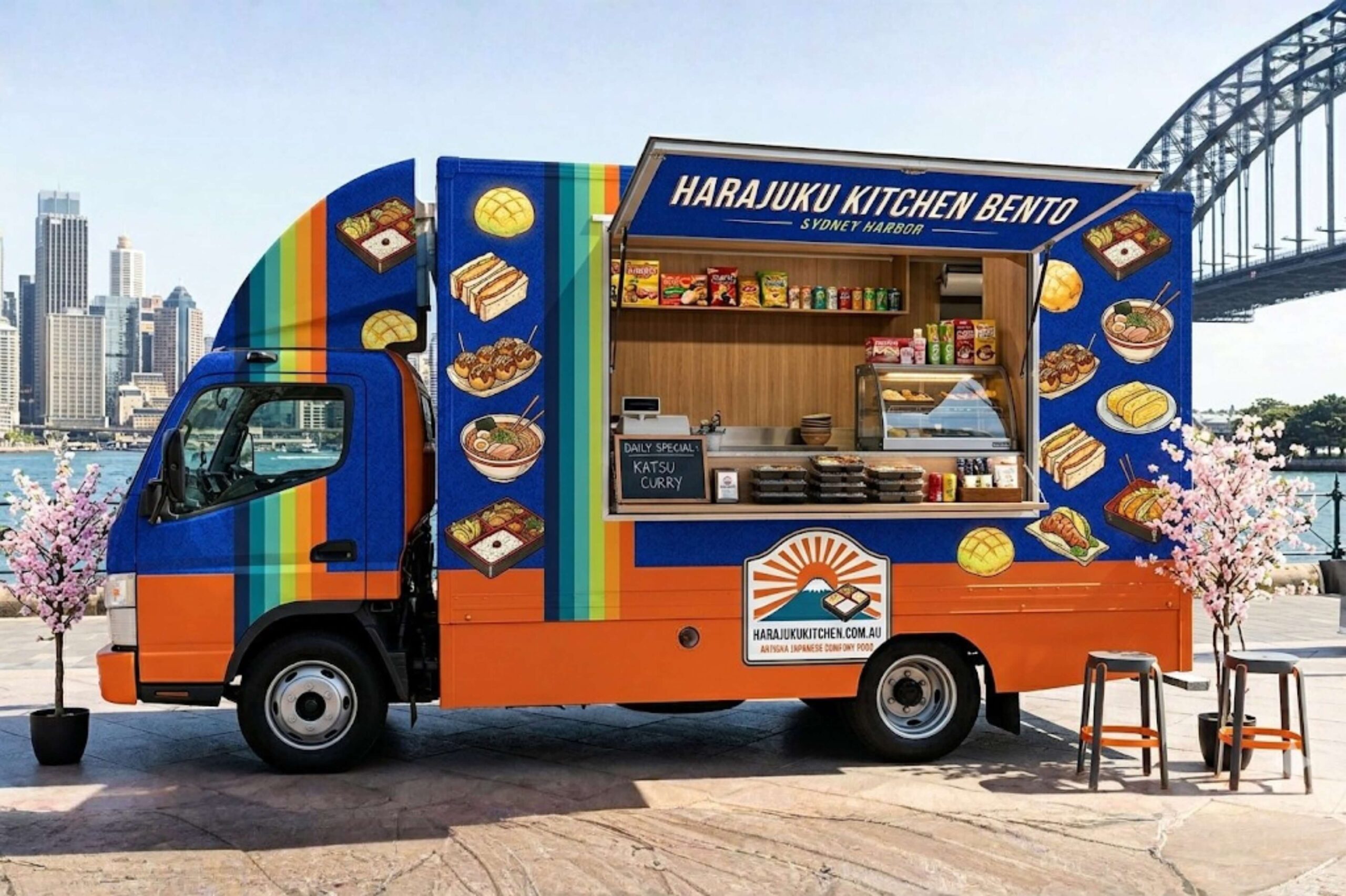 custom step van food cart wraps nj