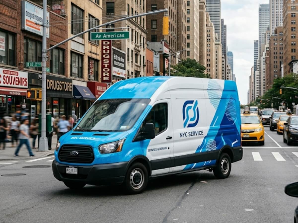 Commercial wrap on service van