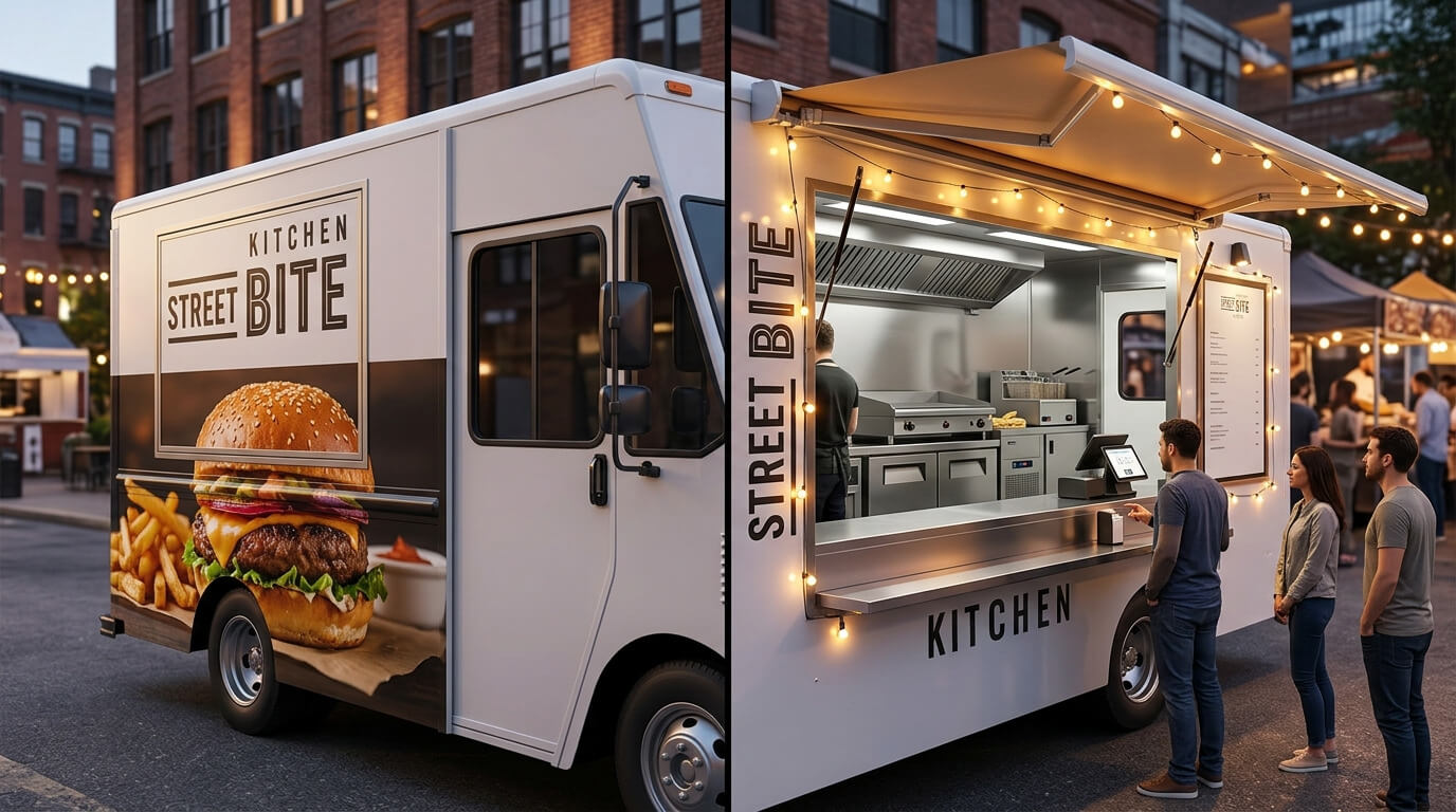 Food truck wrap design and branding