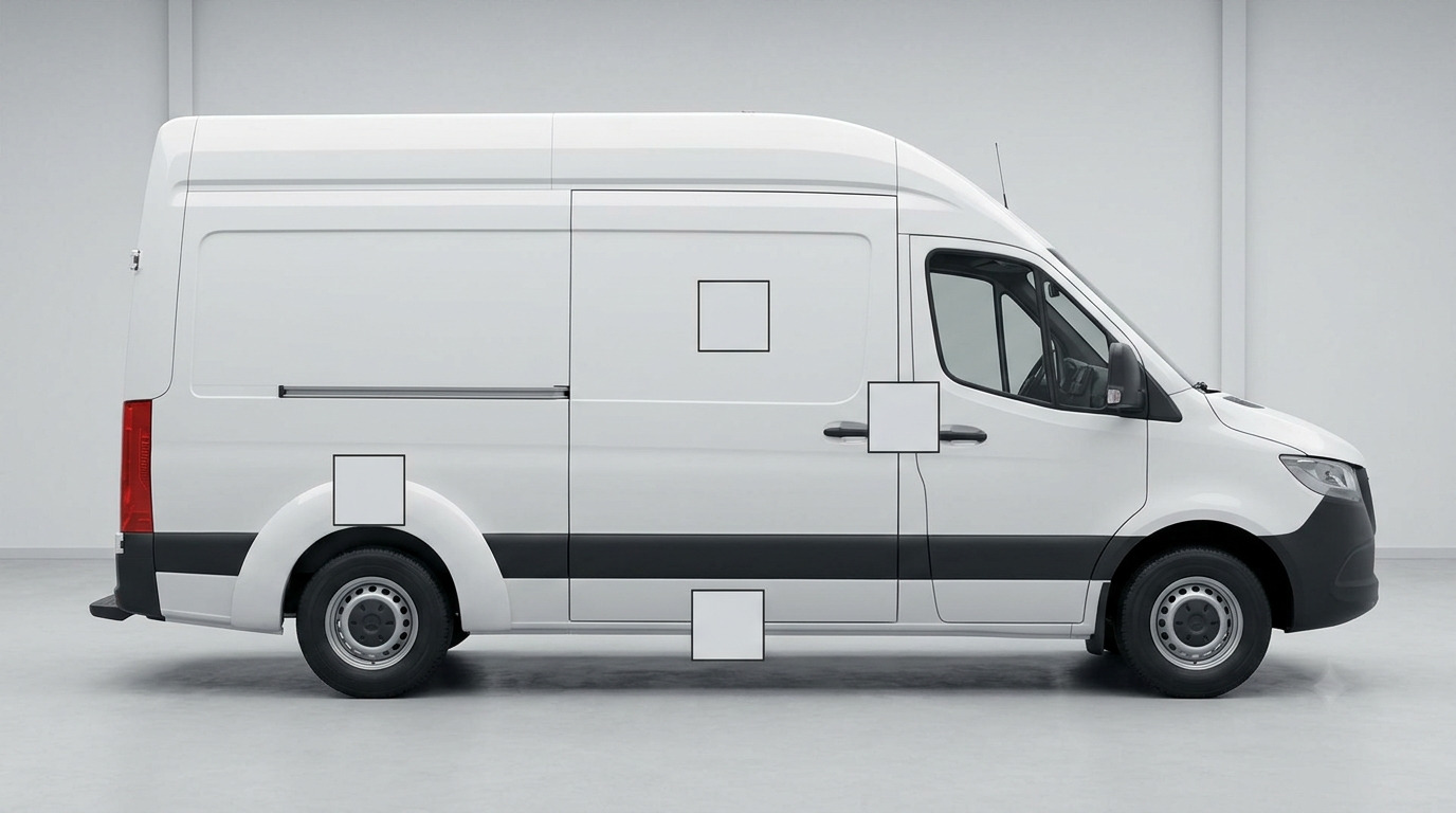 vehicle QR code placement