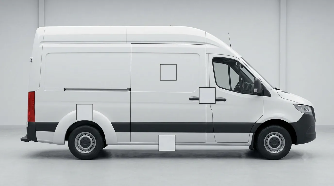 vehicle QR code placement