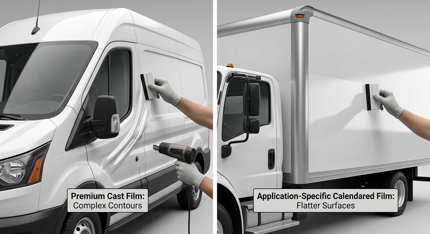 Cast vs. calendared vehicle wrap vinyl