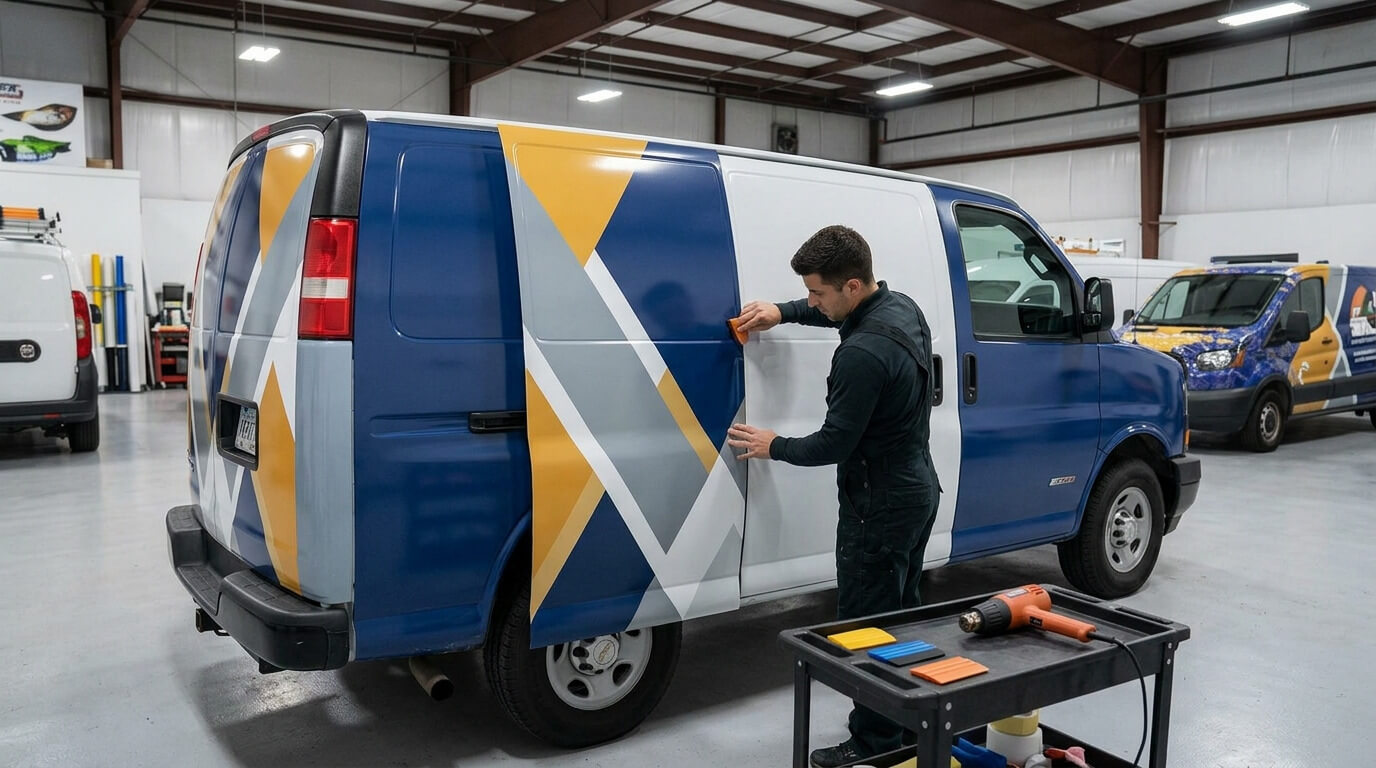 Damaged vehicle wrap repair