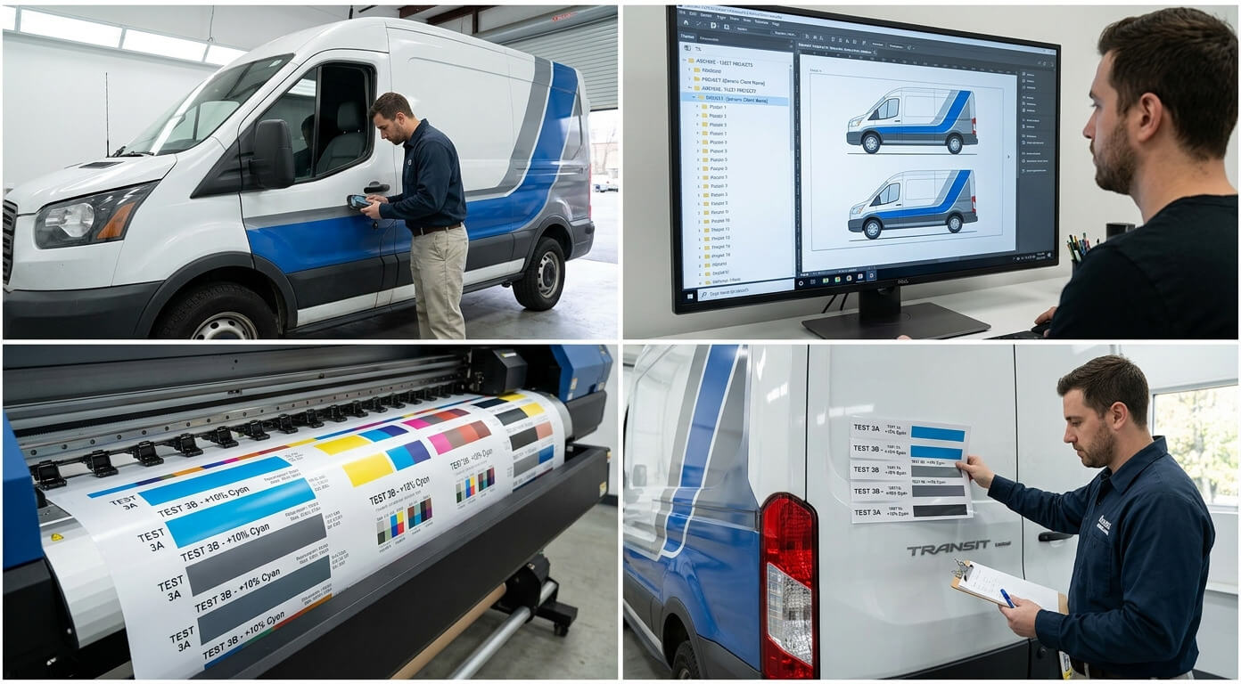 Fleet wrap color matching process
