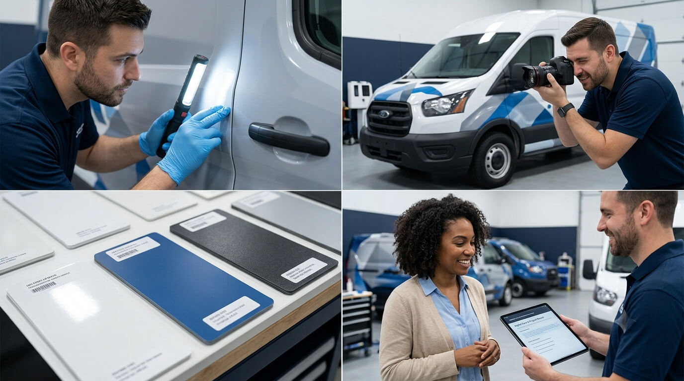 Vehicle wrap quality control inspection