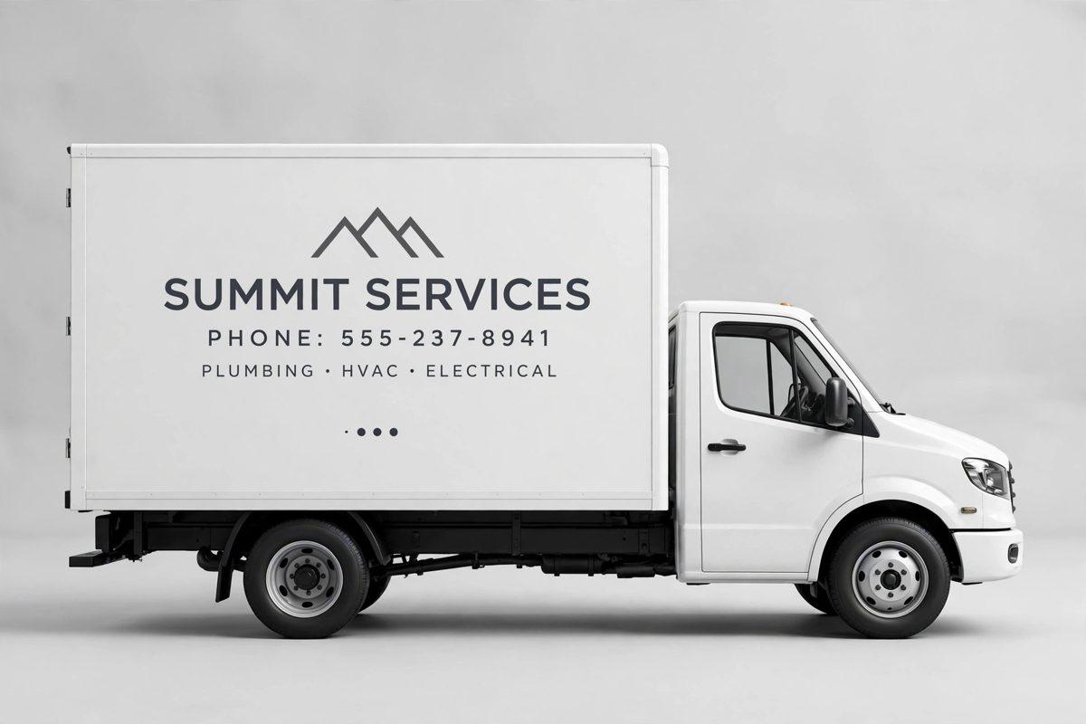 box truck tab lettering